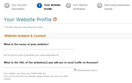 website profile amazon affiliate